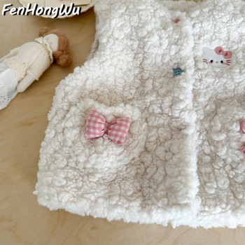 Pink House Dječji bezrukavni vest za djevojčice, 90% pamuk s podstavom od pamuka, bez kapucije, jesenji pulover stil, za djecu 3–8 godina