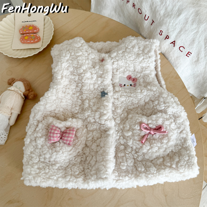 Pink House Dječji bezrukavni vest za djevojčice, 90% pamuk s podstavom od pamuka, bez kapucije, jesenji pulover stil, za djecu 3–8 godina