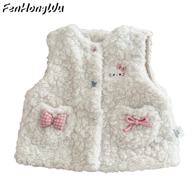 Pink House Dječji bezrukavni vest za djevojčice, 90% pamuk s podstavom od pamuka, bez kapucije, jesenji pulover stil, za djecu 3–8 godina