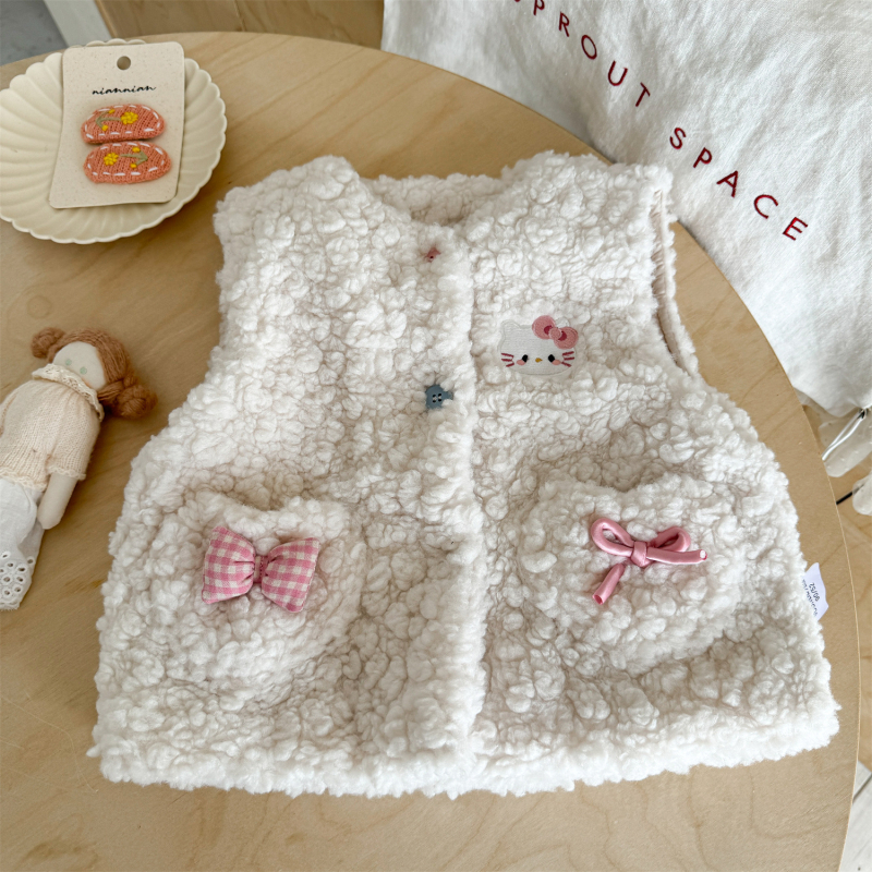 Pink House Dječji bezrukavni vest za djevojčice, 90% pamuk s podstavom od pamuka, bez kapucije, jesenji pulover stil, za djecu 3–8 godina