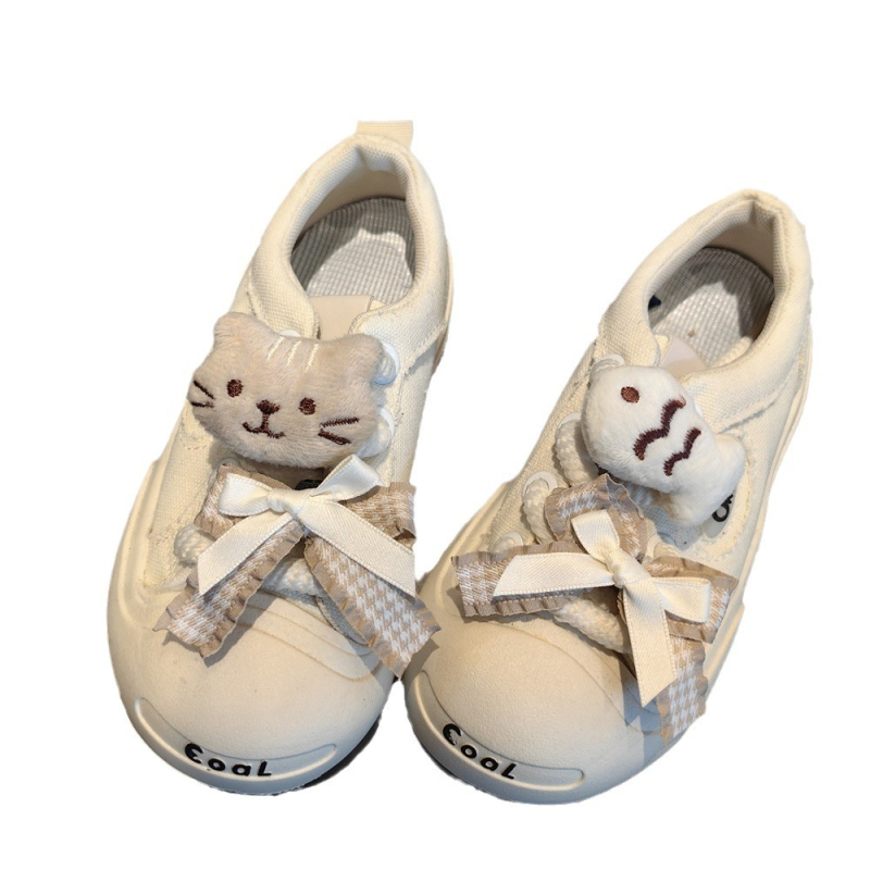 Kaķēnu motīva auklas sprādze bērnu kurpēm, pūkaina dekorācija (piemērots tenisiem, ādas kurpēm, ikdienas un auduma kurpēm)