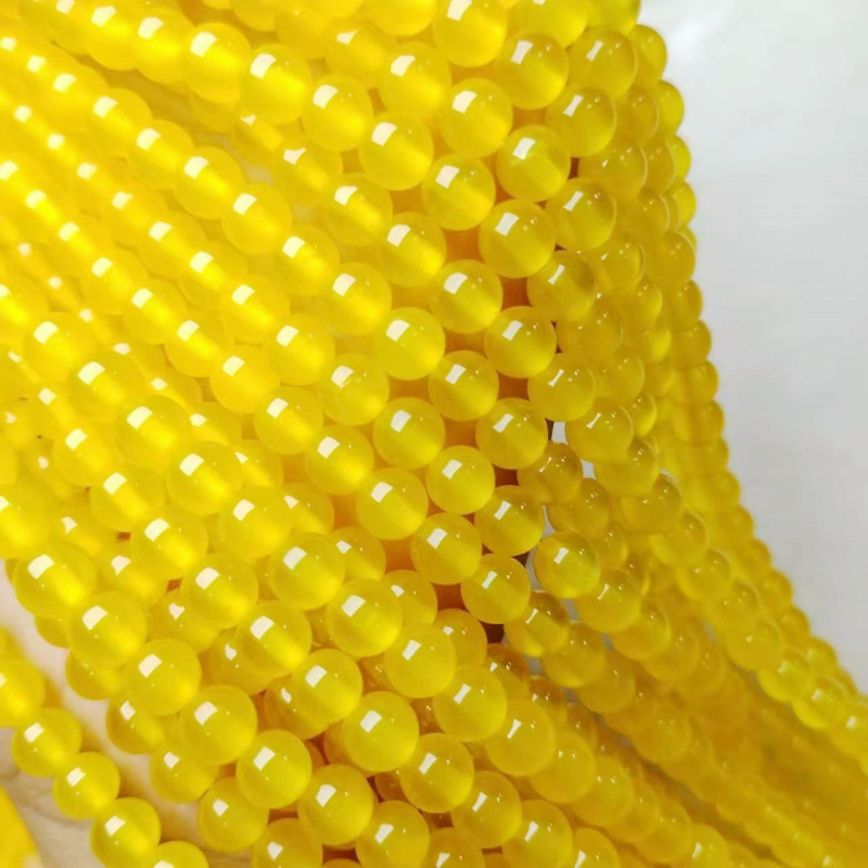 Гривна от агат с мъниста — висок клас, кръгли мъниста, перлено покритие, произход Huizhou, есен 2024