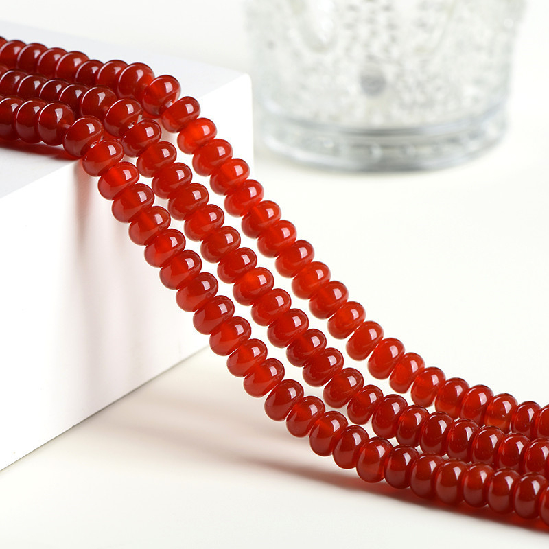 DIY nakit kuglice — ahat disk kuglice, s perljanim premazom, prirodni stil, plemeniti uzorak