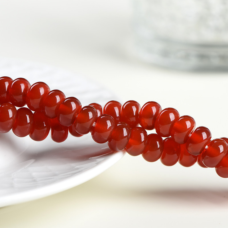 DIY nakit kuglice — ahat disk kuglice, s perljanim premazom, prirodni stil, plemeniti uzorak