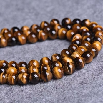 Perle od tigrovog oka, raspršene, s perlatnim premazom, plemeniti uzorak, originalni dizajn