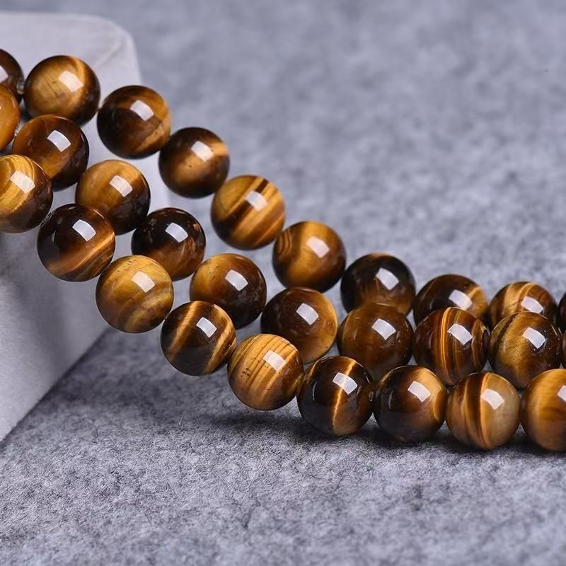 Perle od tigrovog oka, raspršene, s perlatnim premazom, plemeniti uzorak, originalni dizajn