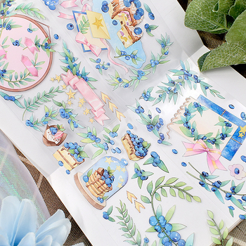 Traka za dnevnik s roztomirnim voćnim desertnim uzorkom, PET materijal, stil gurmanskih deserata, Crystal Ink Laser tehnika, brend Five Treasures