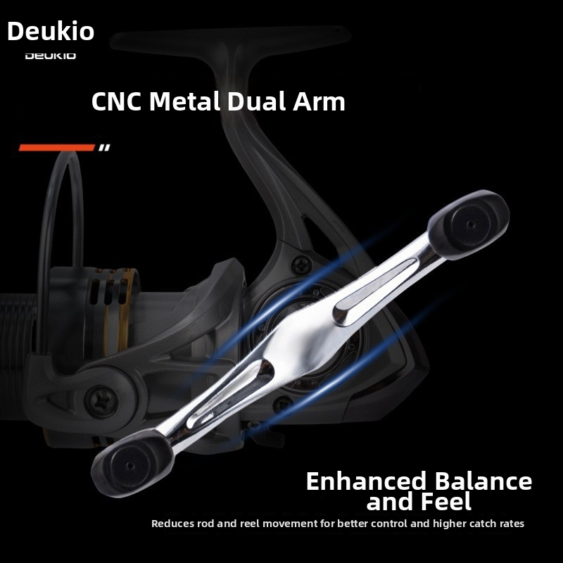 Blue Boat CNC spining kolut za ribolov, nagnuta kućica linije, omjer 5,2:1, dvostruka ručka, dugi bacaj, otporan na slanu vodu