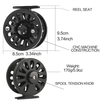 Muhački navijač za ribolov, tijelo od najlona ojačanog vlaknima stakla, prednja kočnica, ultralak, za ribolov na ledu