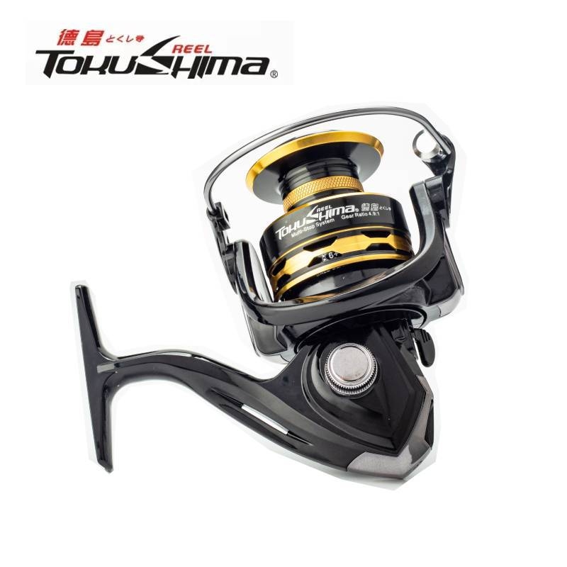 Spinning kolut za ribolov – nagnut otvor, plitka posuda za najlone, cijelo metalno kućište, dugi hod, morski i stijenski ribolov