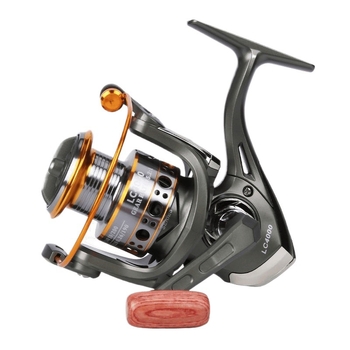 Špin navijač za ribolov s potpuno metalnom konstrukcijom, sklopnim ramenom i metalnom špulom