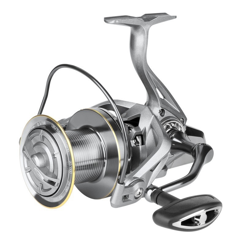 Blue Boat spinnig rolna za ribolov – dugi hod model, potpuno metalna kućišta, zamjenjiva ručka lijevo/desno, omjer prijenosa 4.8:1