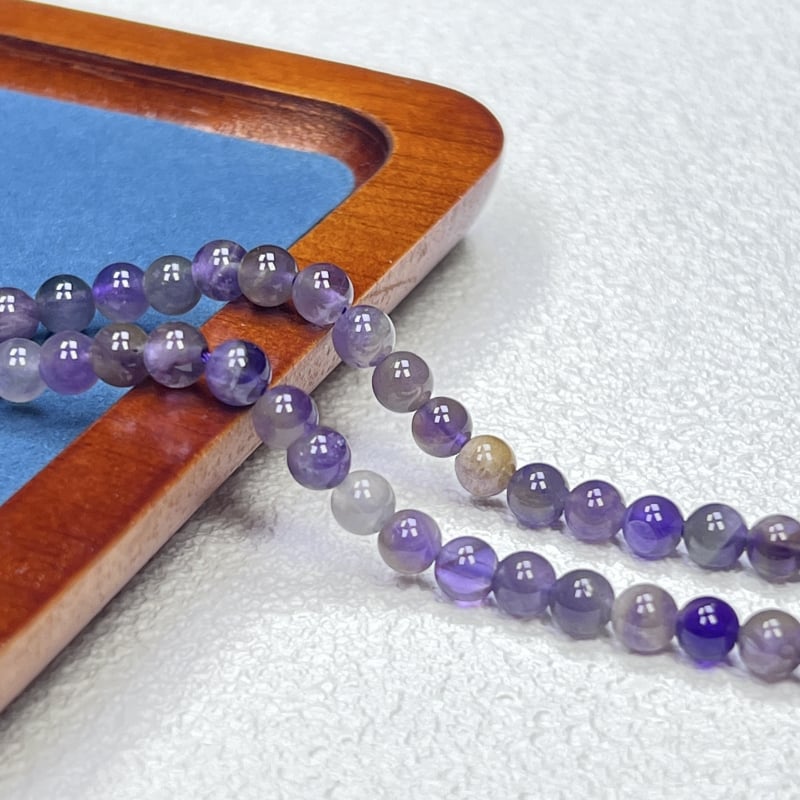 Свободни мъниста за бижута, аметистов кристал, кръгли мъниста, тотемен дизайн, код Fc-c127