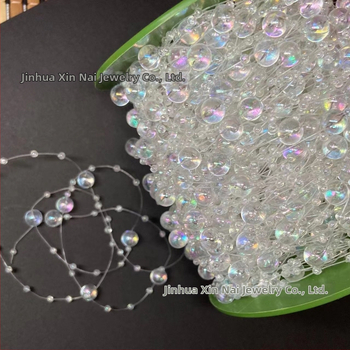 Perle na ribarsku liniju za DIY rukotvorine, plastika/smola, okrugle, premaz za pečenje lakom, Xinnai marka, Toy Lighting serija