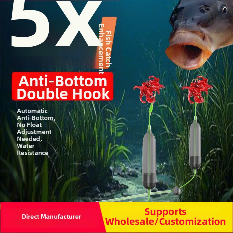 Ribička udica broj 5, dvostruka udica s bodom, udica za mušice