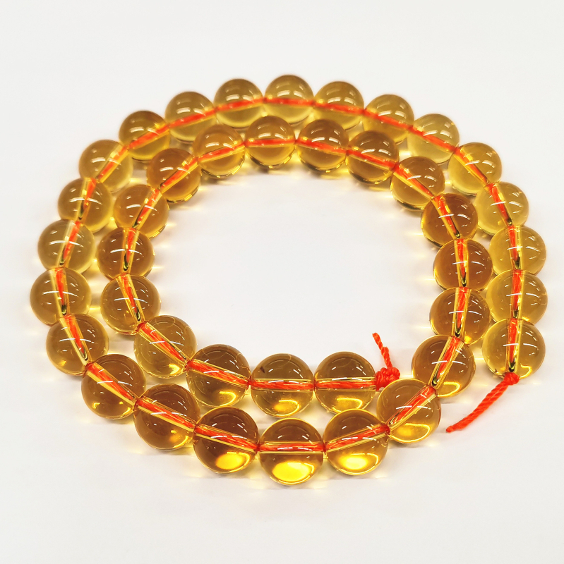 Citrin perle, prirodne, okrugle, polirane, za DIY nakit, podrijetlo Yiwu