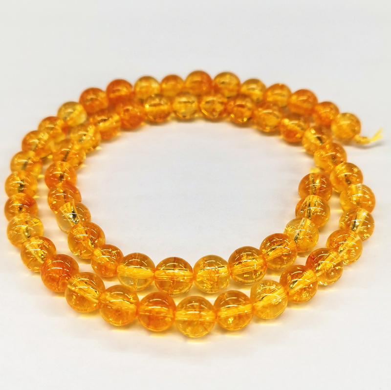 Citrin perle, prirodne, okrugle, polirane, za DIY nakit, podrijetlo Yiwu