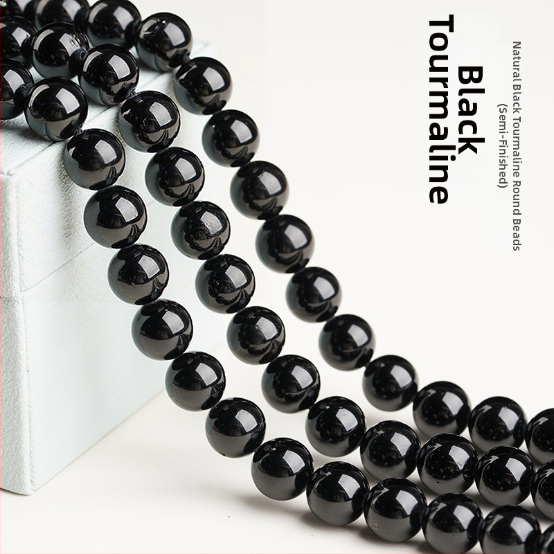 Tourmalin raspršene perle, brušen-polirano, kružni oblik