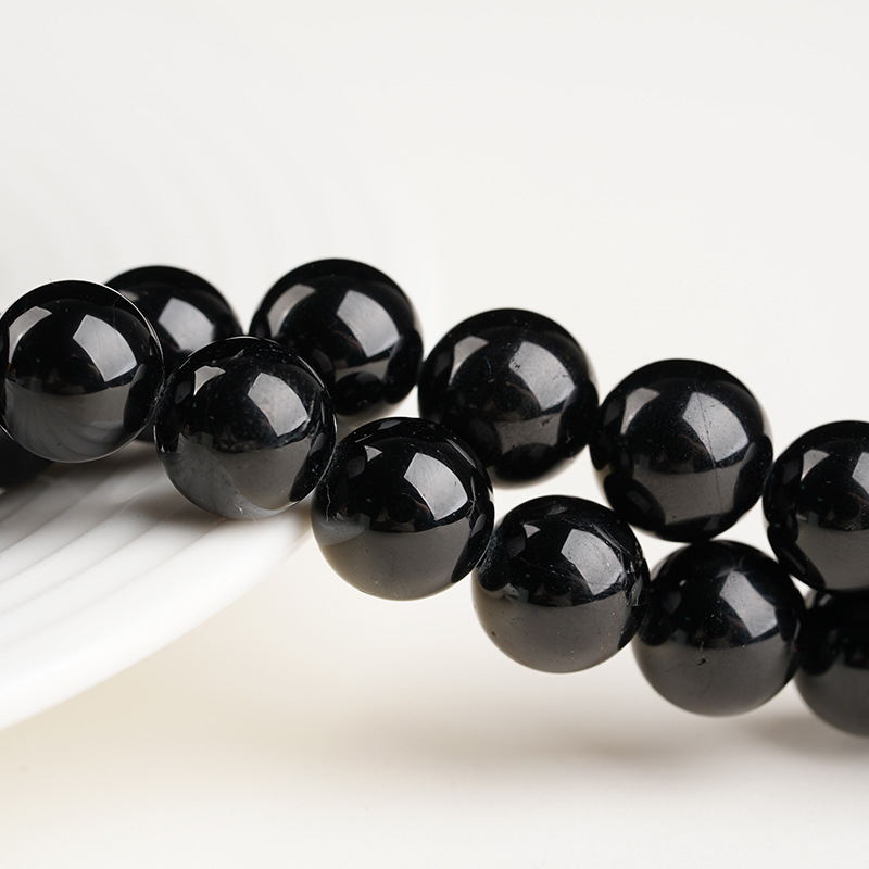 Tourmalin raspršene perle, brušen-polirano, kružni oblik