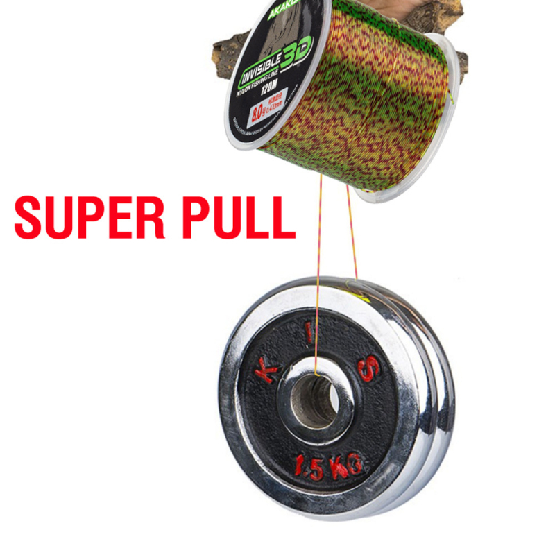 AKAKUMA найлонова основна линия за риболов, дължина 120 м, пакет 10 000 бр.