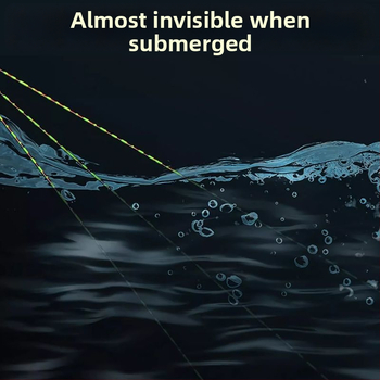 Основна риболовна линия — нейлонова, точкова шарка, мека, висока якост на опън (Тип: основна линия; Материал: нейлон; Шарка: точкова; Мека: да; Опън: висока)