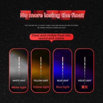 Naktinės žvejybos LED lemputė, baterijų maitinimas, aliuminio lydinys, 200–500 m nuotolis, įkroviklis įtrauktas