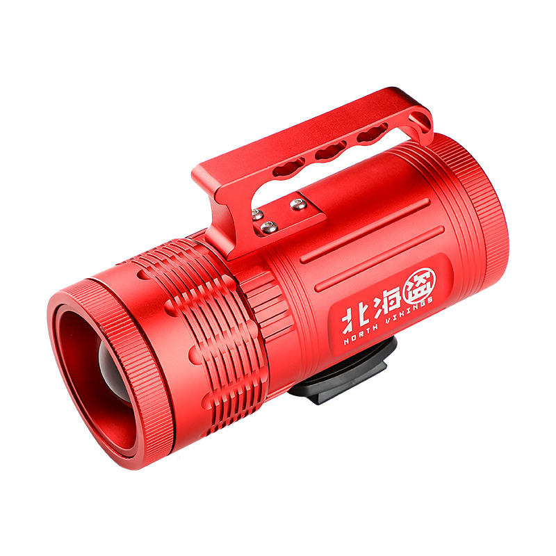 Naktinės žvejybos LED lemputė, baterijų maitinimas, aliuminio lydinys, 200–500 m nuotolis, įkroviklis įtrauktas