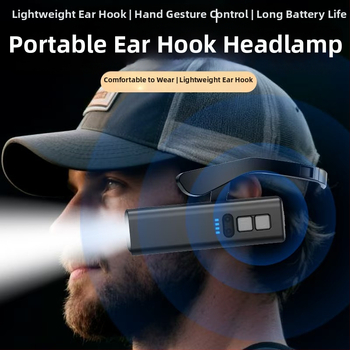 LED čelna lampica za vanjsku upotrebu, nosač za uho, ručno napajana, 5W, 500mAh, 360° rotacija