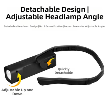 LED čelna lampica za vanjsku upotrebu, nosač za uho, ručno napajana, 5W, 500mAh, 360° rotacija