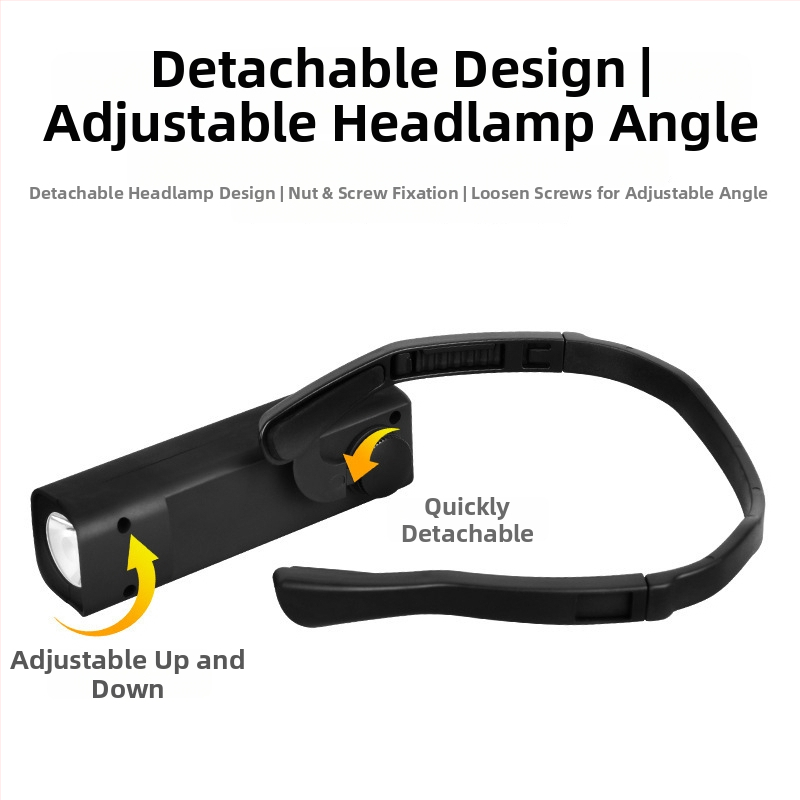 LED čelna lampica za vanjsku upotrebu, nosač za uho, ručno napajana, 5W, 500mAh, 360° rotacija