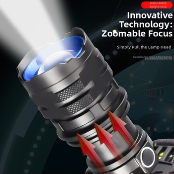 Td06 LED κεφαλικός φακός – επαναφορτιζόμενος, 3x18650 μπαταρίες, δέσμη 500 m, αυτονομία 5–10 ώρες