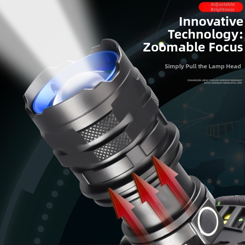 Td06 LED κεφαλικός φακός – επαναφορτιζόμενος, 3x18650 μπαταρίες, δέσμη 500 m, αυτονομία 5–10 ώρες