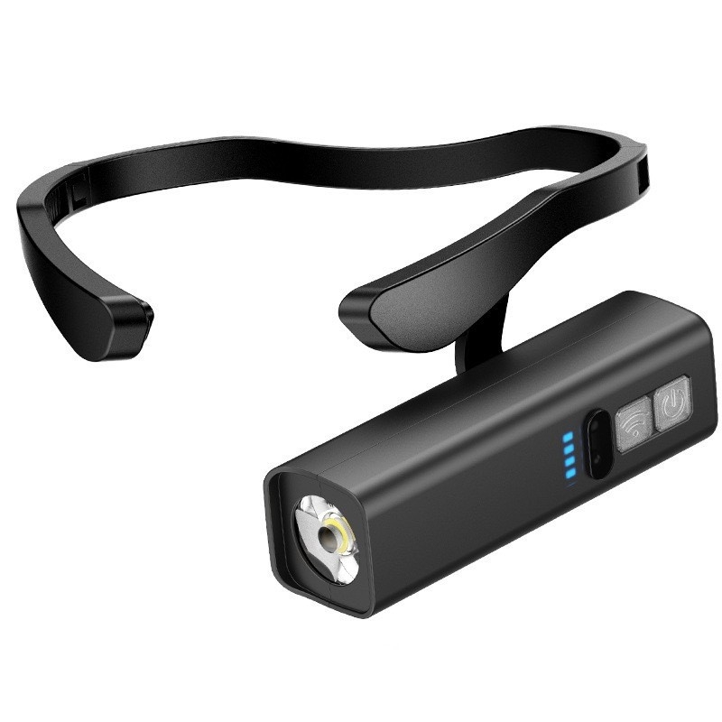 LED čelna svjetiljka s odvojivim ušnim nosačem, 5W, 1000mAh, ručno generiranje energije, napajanje uz uključeno punjač, za noćni ribolov i planinarenje