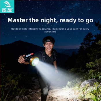 LED čelna lampica za planinarenje i noćni ribolov, vodootporna, domet 200 m, trajanje 10 h, model B7, masa 180 g