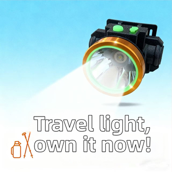 LED čelna lampica za planinarenje i noćni ribolov, vodootporna, domet 200 m, trajanje 10 h, model B7, masa 180 g