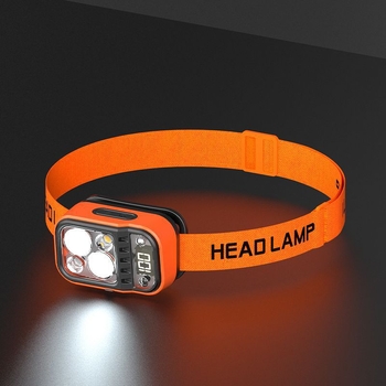 Čelna lampica s USB punjenjem, senzor, LED, vodootporna, 5W, 500mAh, domet 50–100 m