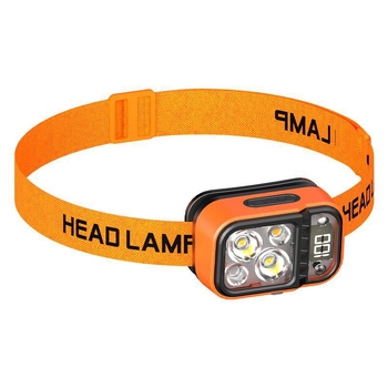 Čelna lampica s USB punjenjem, senzor, LED, vodootporna, 5W, 500mAh, domet 50–100 m