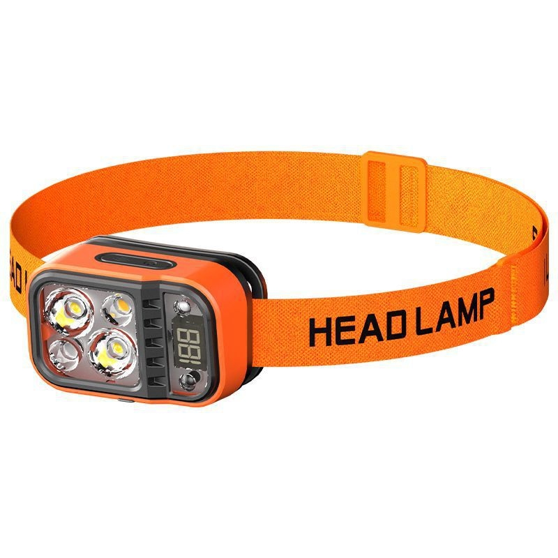 Čelna lampica s USB punjenjem, senzor, LED, vodootporna, 5W, 500mAh, domet 50–100 m