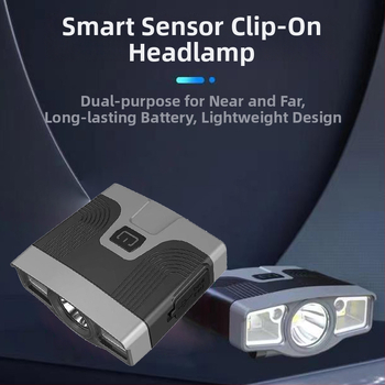 LED galvos žibintuvėlis žvejybai su skrybėlės klipu, ant galvos tvirtinamas, įkrovimas įtrauktas, spindulys iki 50 m, kompaktiškas ir lengvas, prekinis ženklas Qianliguang