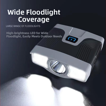 LED galvos žibintuvėlis žvejybai su skrybėlės klipu, ant galvos tvirtinamas, įkrovimas įtrauktas, spindulys iki 50 m, kompaktiškas ir lengvas, prekinis ženklas Qianliguang