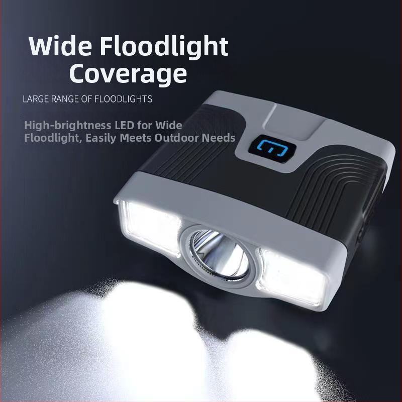 LED galvos žibintuvėlis žvejybai su skrybėlės klipu, ant galvos tvirtinamas, įkrovimas įtrauktas, spindulys iki 50 m, kompaktiškas ir lengvas, prekinis ženklas Qianliguang