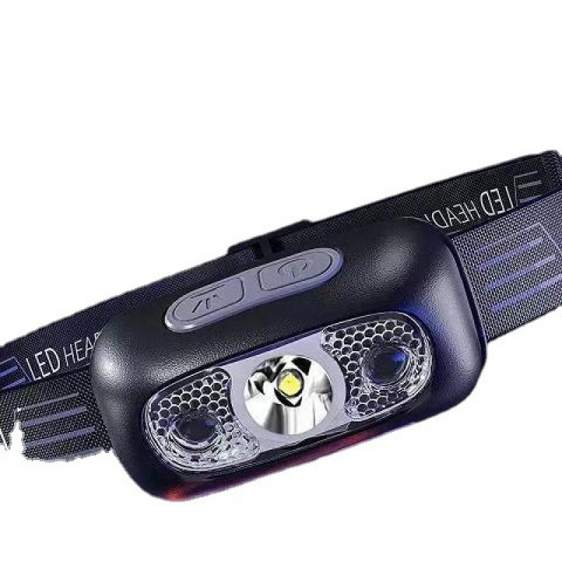 Čelna lampa s COB LED, aluminijsko tijelo, ručno generiranje kinetičke energije, domet 500 m, kompaktno noćno ribolovno svjetlo