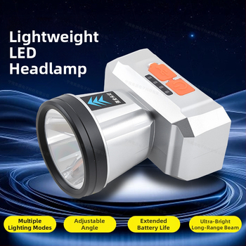 Dobíjateľná LED čelová lampa pre deti – ľahká 58 g, vodeodolná, lúč 100–300 m, T-tvarovaný pás