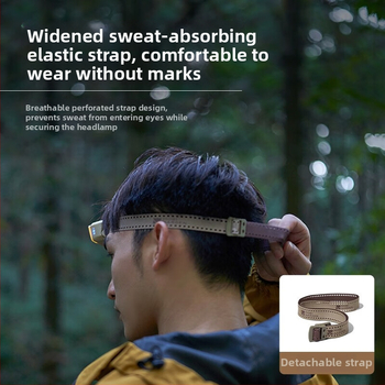 LED čelna lampa s senzorom pokreta, domet 80 m, trajanje osvjetljenja 3,5 h, težina 68 g, za kampiranje i planinarenje