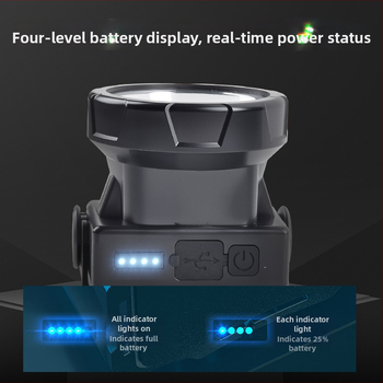 Dobíjateľná LED čelovka, vodotesná, 10W, batéria 800–1600 mAh, na hlavu, dosah lúča 100–200 m