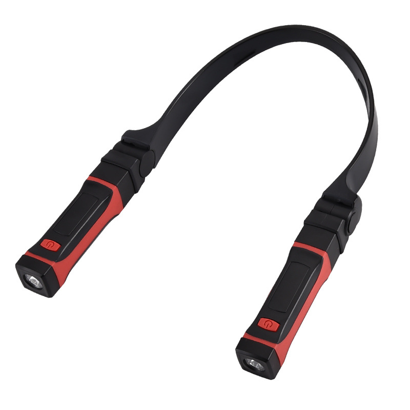 USB-rechargeable LED čelna lampica s magnetskim trakom, vodootporna, trajanje osvjetljenja 3–12 sati, prekidač na gumb