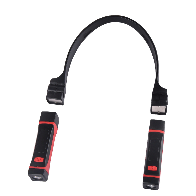 USB-rechargeable LED čelna lampica s magnetskim trakom, vodootporna, trajanje osvjetljenja 3–12 sati, prekidač na gumb