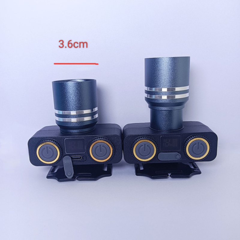 LED čelna svjetiljka s teleskopskim zoomom od aluminijske legure, dvostruki prekidač, domet 1000 m, model AT-363