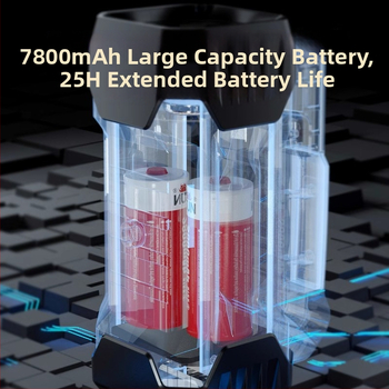 Φακός LED εξωτερικής χρήσης, σώμα ABS, μπαταρία 7800 mAh, ισχύς 10W, φόρτιση, εμβέλεια έως 500 m