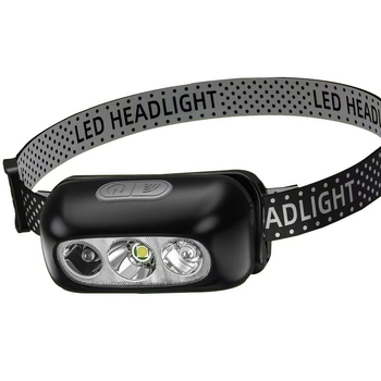 LED čelna svjetiljka za ribolov, punjiva, LED rasvjeta, težina oko 40 g, prozračna elastična traka za glavu